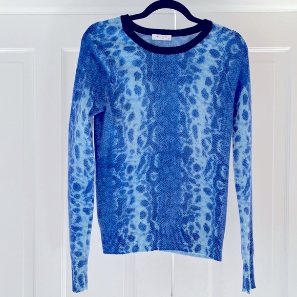 Equipment blue cashmere print crewneck sweater - Picture 2 of 13